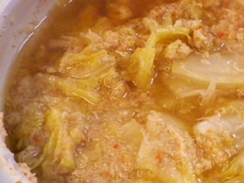 カニ缶で作る、白菜カニ鍋